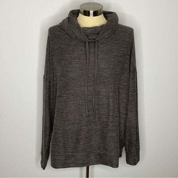 Maurices Luxe Grey Funnel Neck Top - Picture 1 of 7